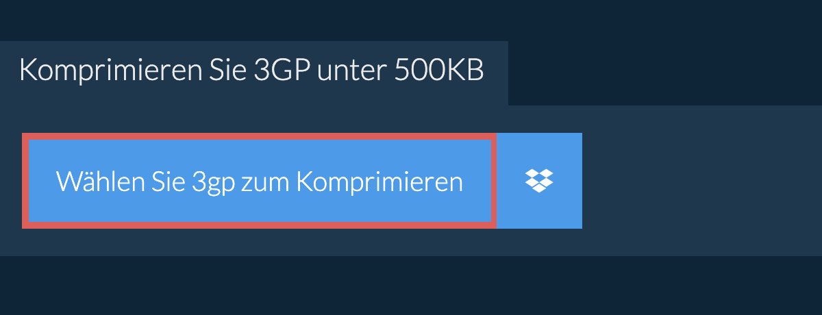 Komprimieren Sie 3gp unter 500KB