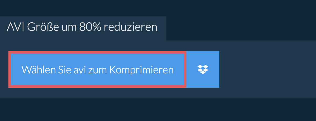 avi Größe um 80% reduzieren