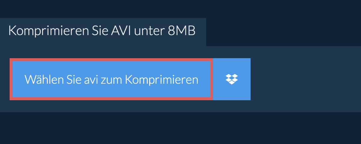 Komprimieren Sie avi unter 8MB