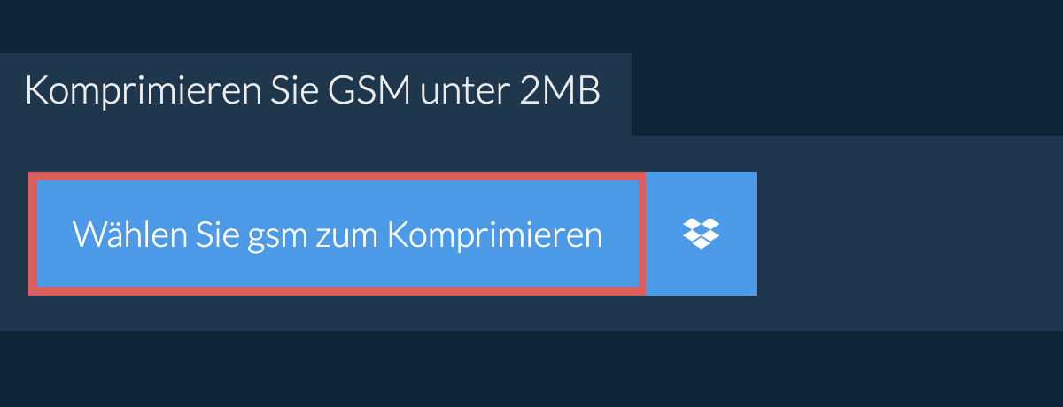 Komprimieren Sie gsm unter 2MB