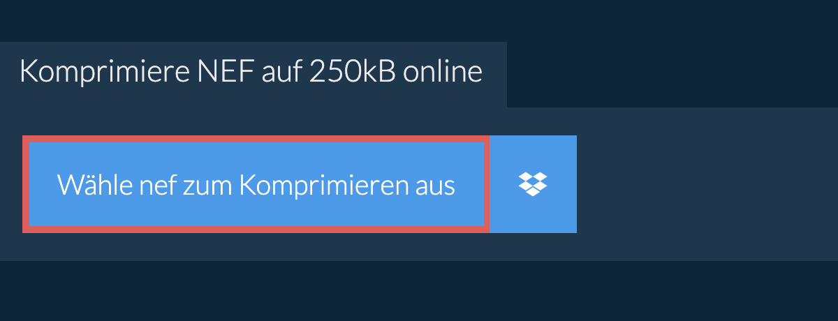 Komprimiere nef auf 250kB online