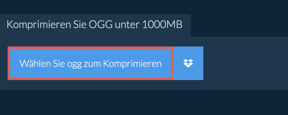 Komprimieren Sie ogg unter 1000MB