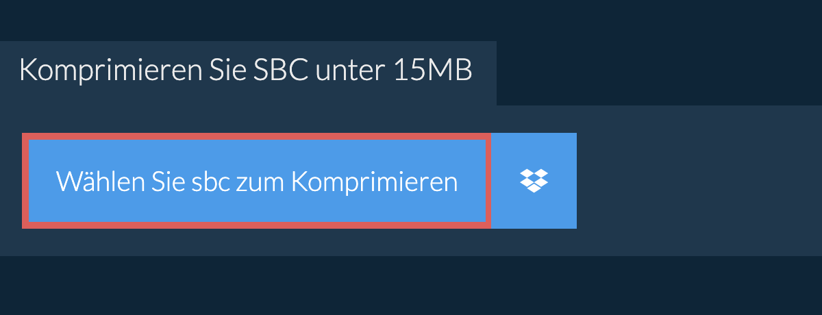 Komprimieren Sie sbc unter 15MB