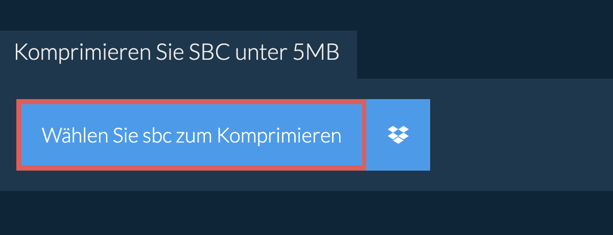 Komprimieren Sie sbc unter 5MB