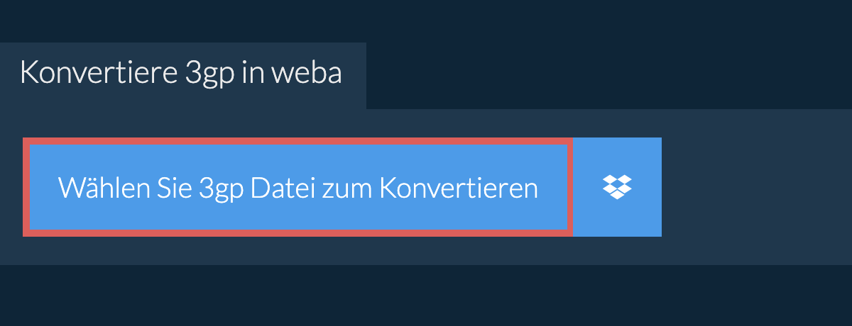 Konvertiere 3gp in weba