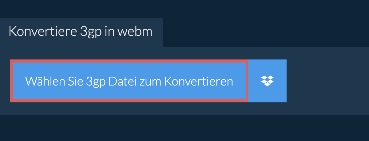 Konvertiere 3gp in webm