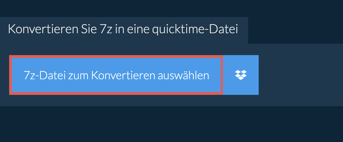 Konvertieren Sie 7z in eine quicktime-Datei