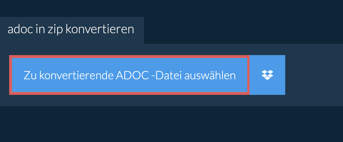 adoc in zip konvertieren