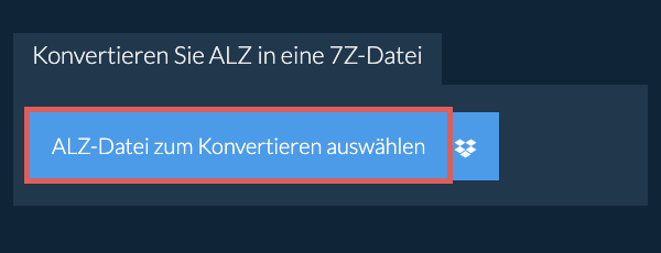 Konvertieren Sie ALZ in eine 7Z-Datei