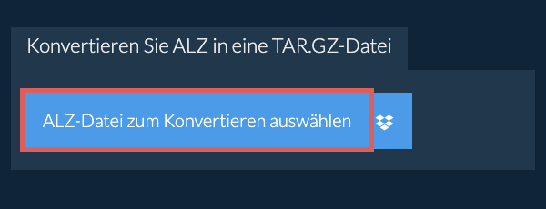 Konvertieren Sie ALZ in eine TAR.GZ-Datei