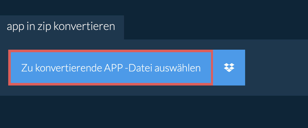 app in zip konvertieren