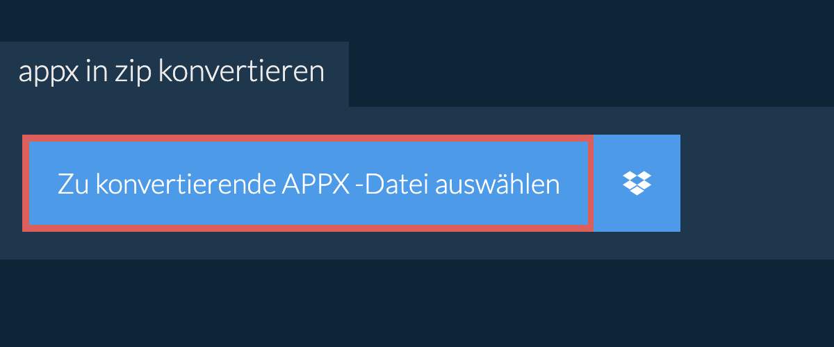 appx in zip konvertieren