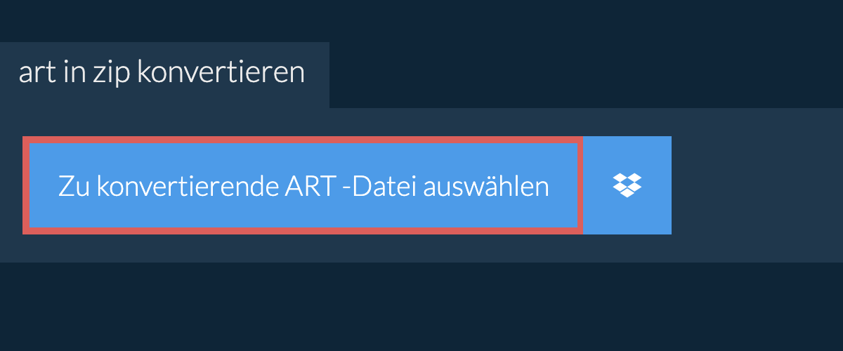 art in zip konvertieren