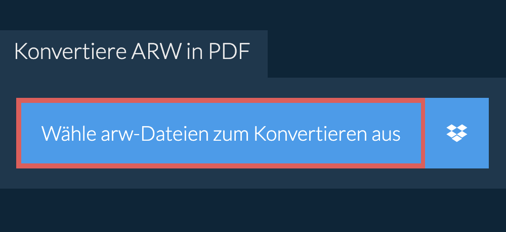 Konvertiere arw in pdf