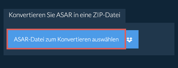 Konvertieren Sie ASAR in eine ZIP-Datei