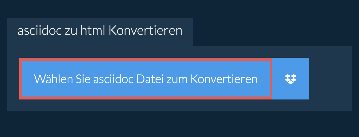 Konvertiere asciidoc in html