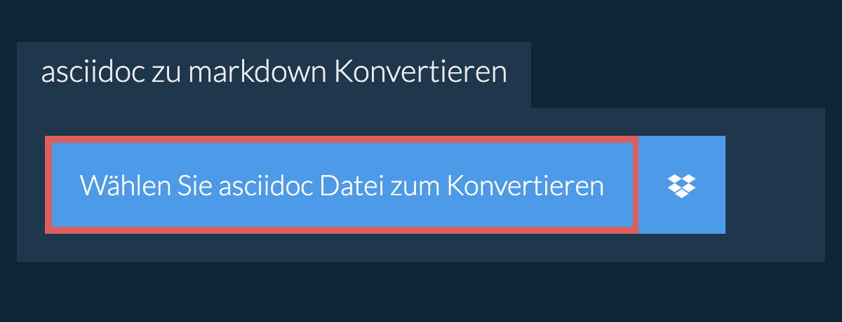 Konvertiere asciidoc in markdown