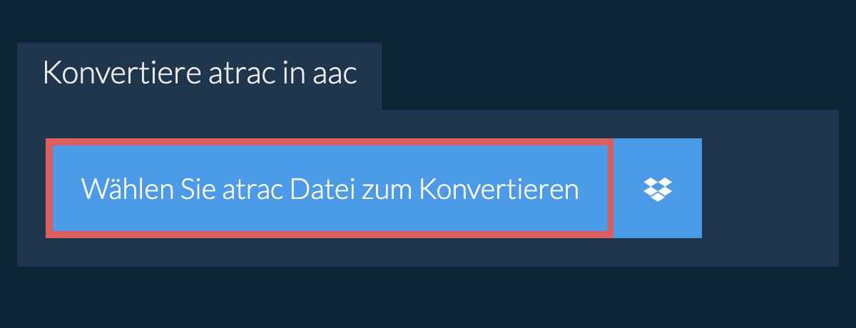 Konvertiere atrac in aac