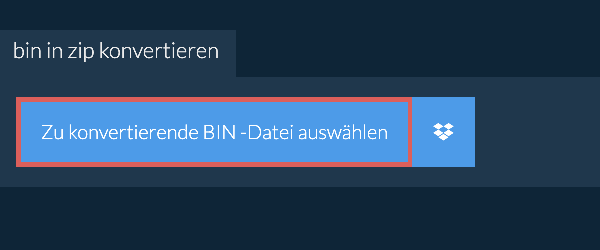 BIN zu ZIP Converter Online (Keine Grenzen!) ezyZip