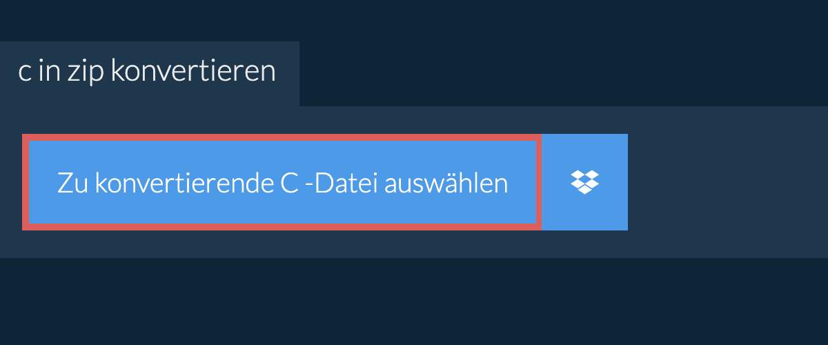 c in zip konvertieren
