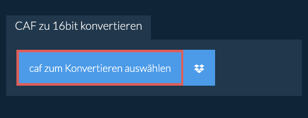 caf zum Konvertieren auswählen