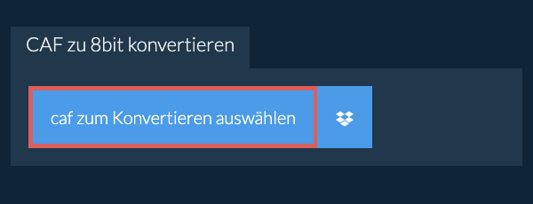 caf zum Konvertieren auswählen