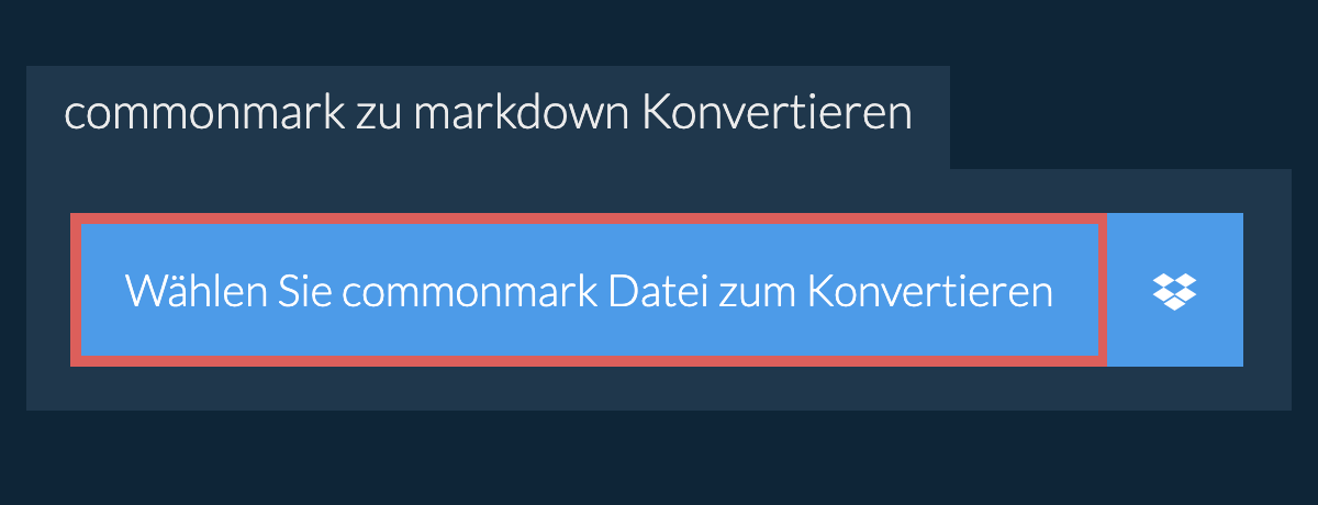 Konvertiere commonmark in markdown
