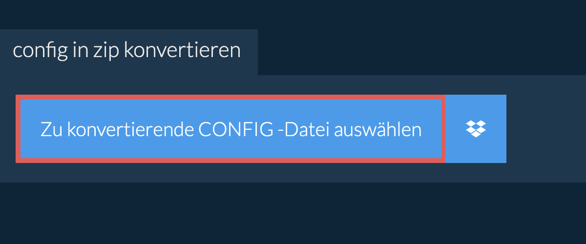 config in zip konvertieren