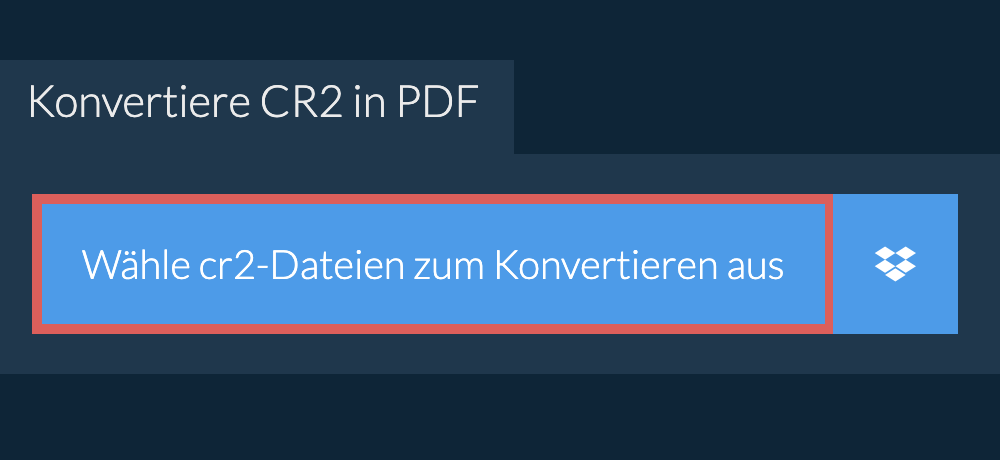 Konvertiere cr2 in pdf