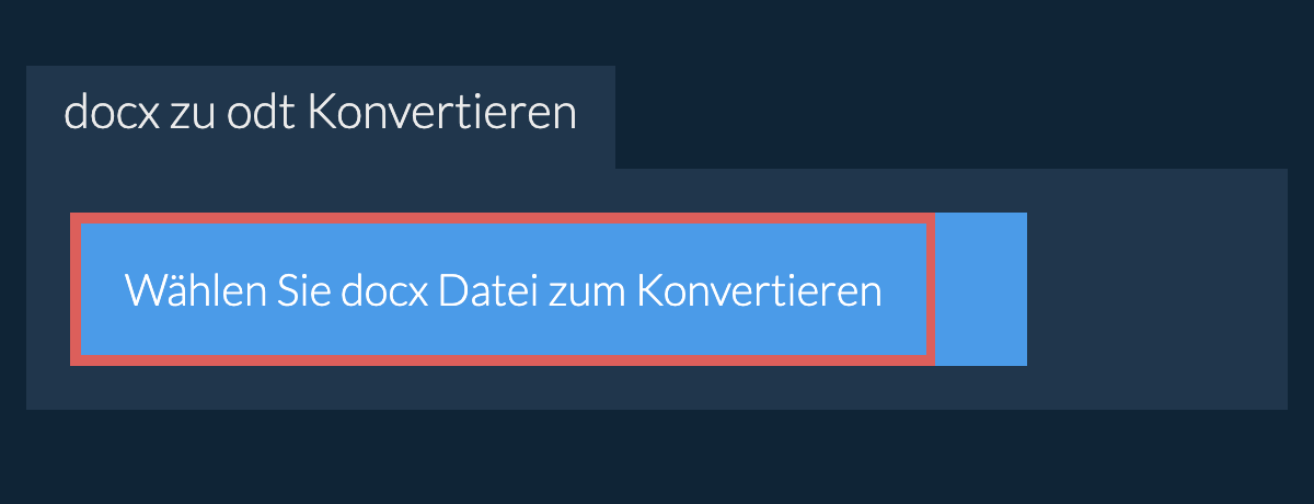 Konvertiere docx in odt