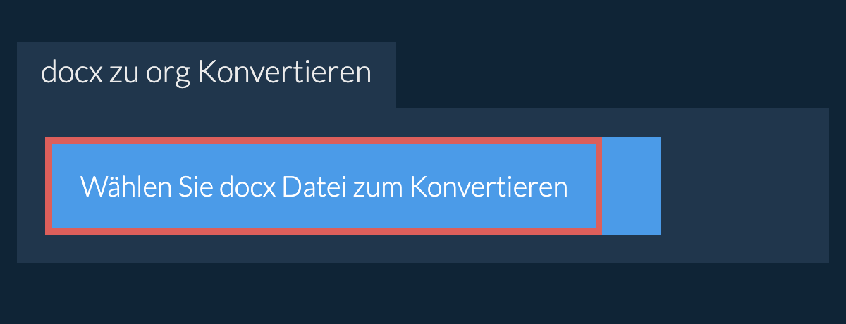 Konvertiere docx in org