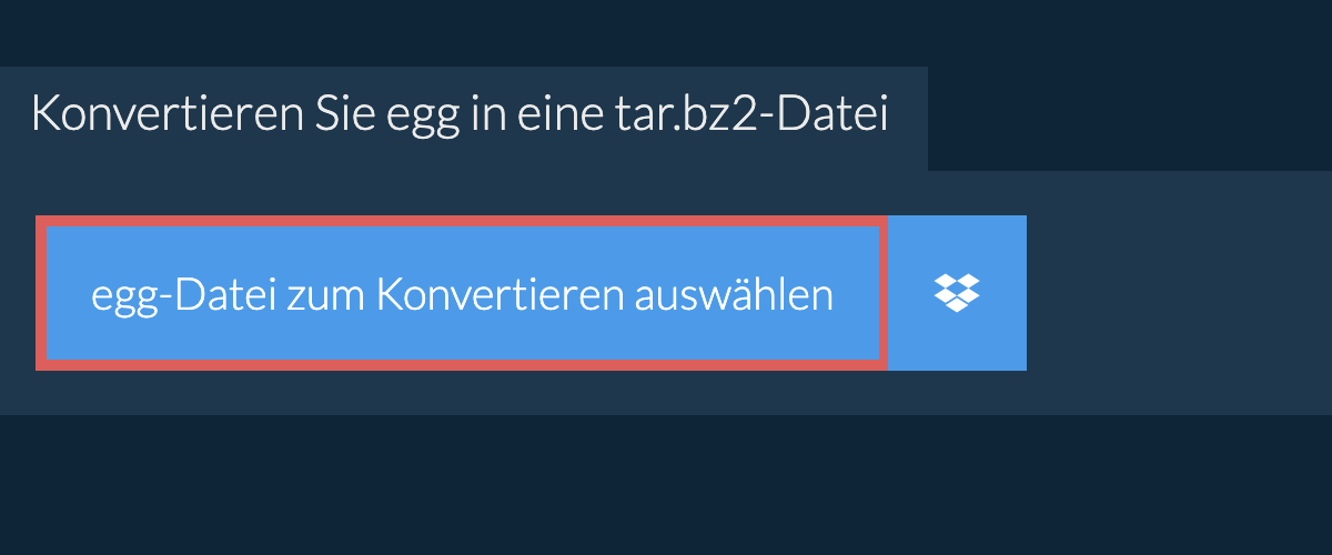 Konvertieren Sie egg in eine tar.bz2-Datei