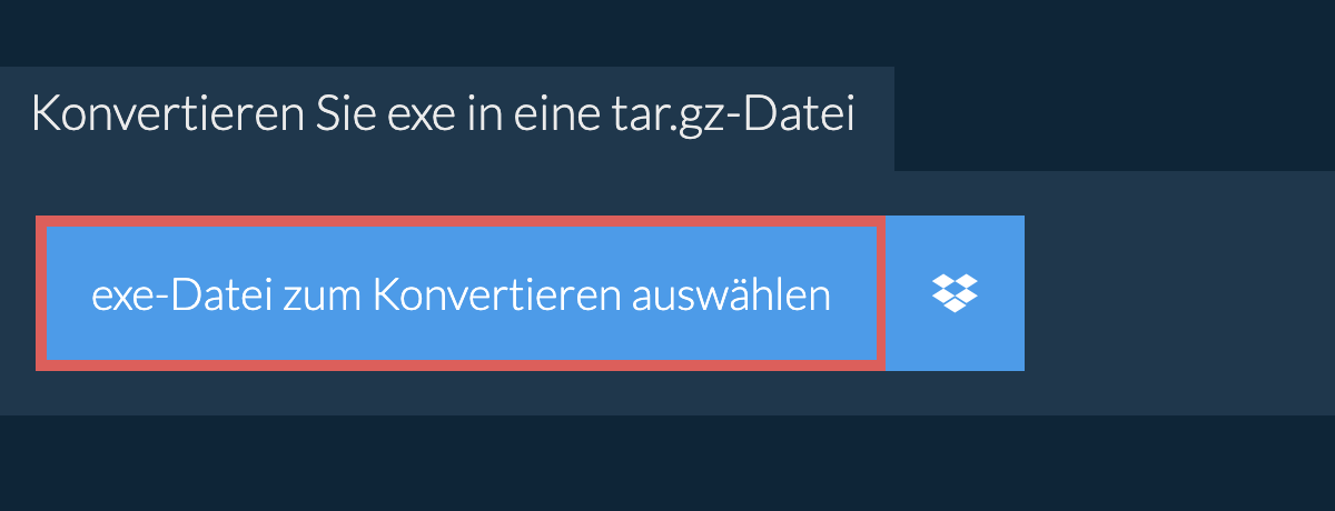 Konvertieren Sie exe in eine tar.gz-Datei