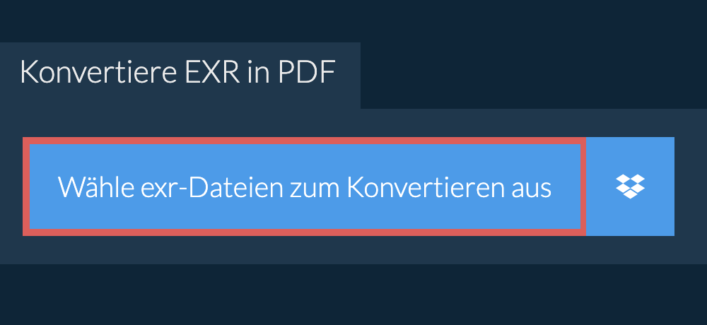 Konvertiere exr in pdf