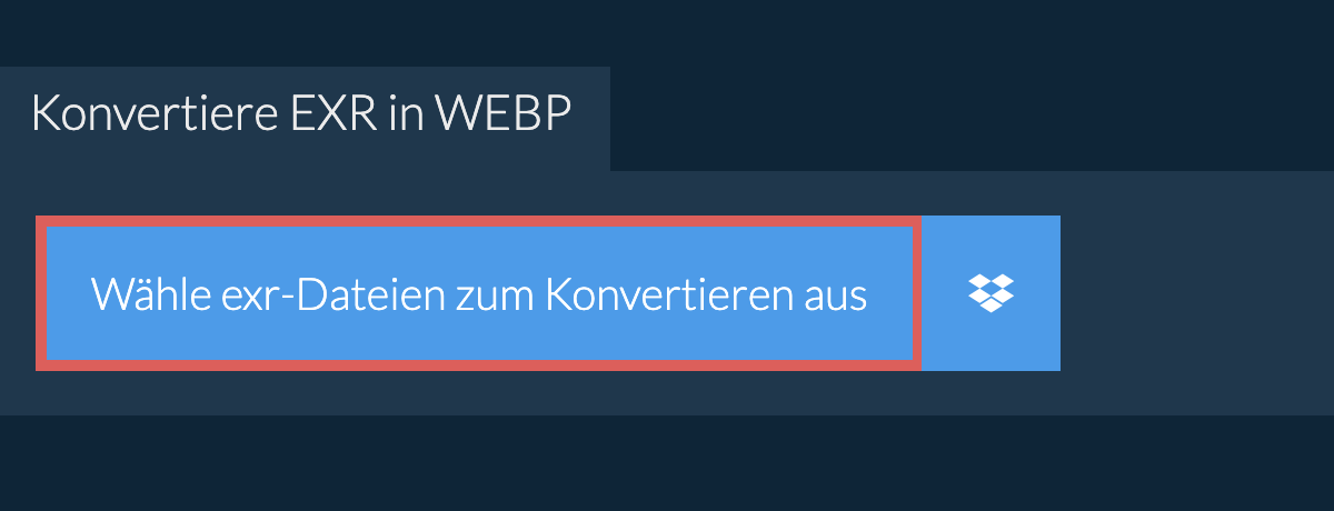 Konvertiere exr in webp