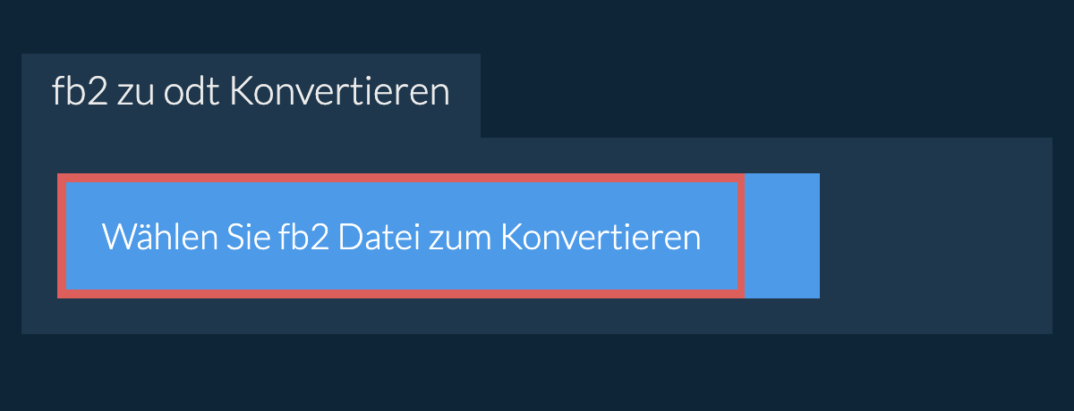 Konvertiere fb2 in odt