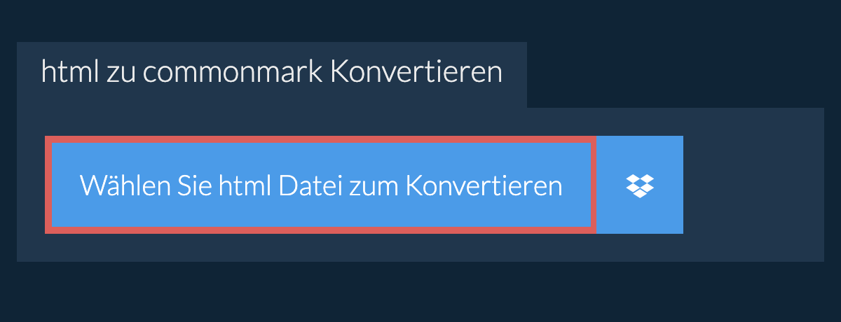 Konvertiere html in commonmark