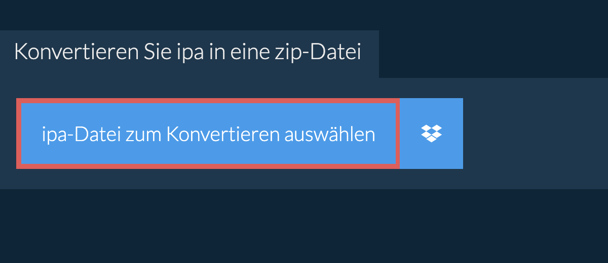 Konvertieren Sie ipa in eine zip-Datei