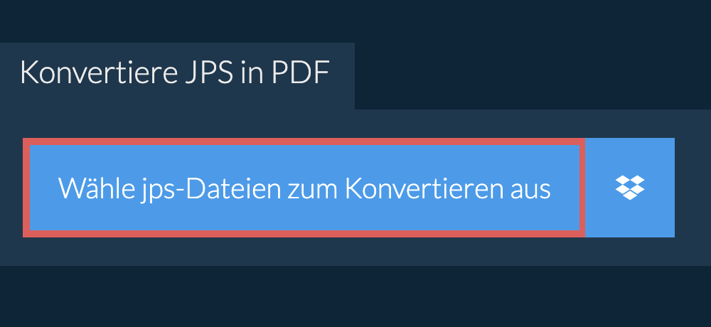 Konvertiere jps in pdf