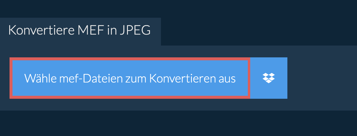 Konvertiere mef in jpeg