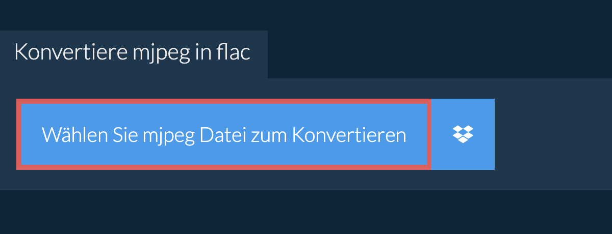 Konvertiere mjpeg in flac