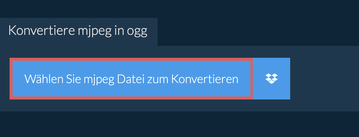 Konvertiere mjpeg in ogg