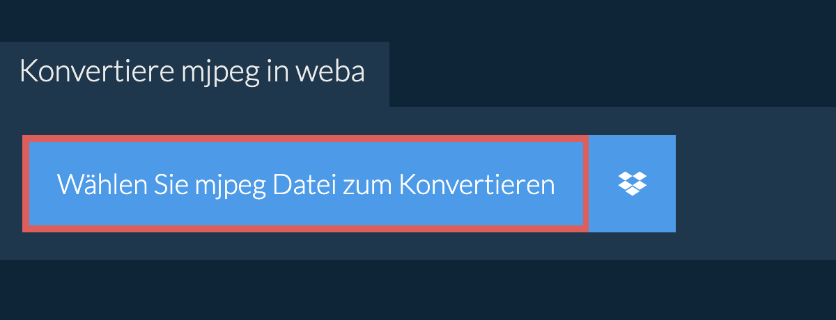 Konvertiere mjpeg in weba