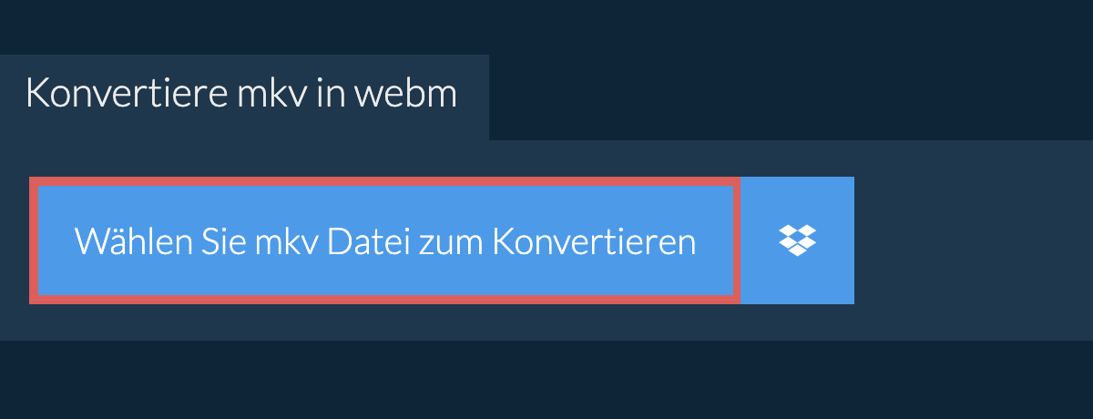 Konvertiere mkv in webm