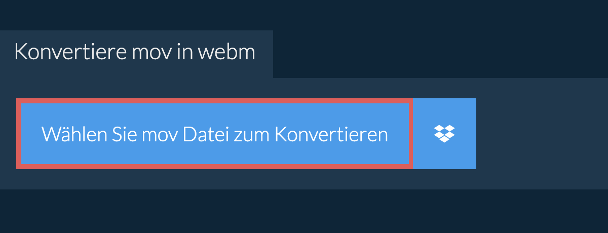 Konvertiere mov in webm