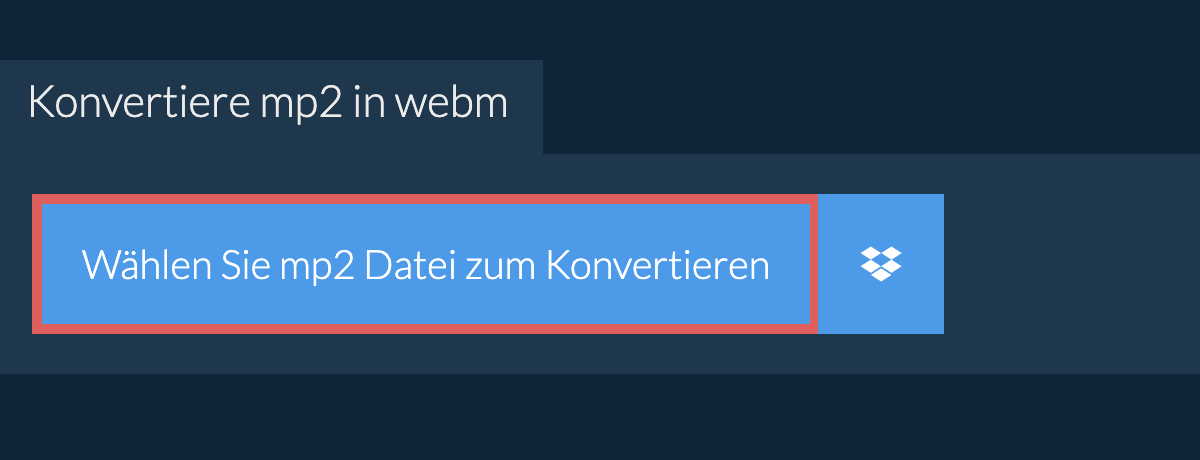 Konvertiere mp2 in webm