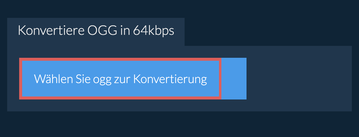 Wählen Sie ogg zur Konvertierung
