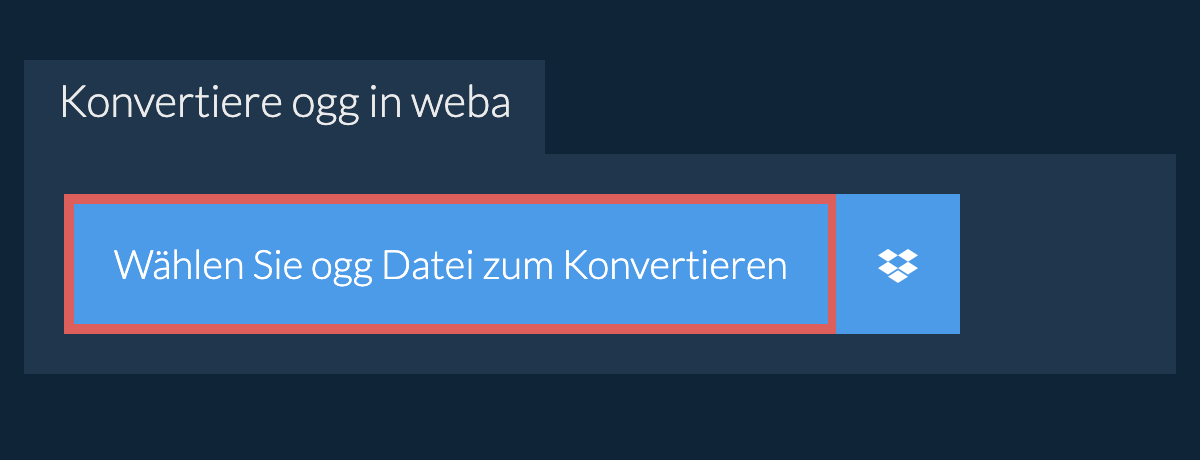 Konvertiere ogg in weba