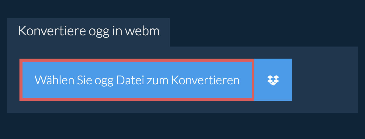 Konvertiere ogg in webm