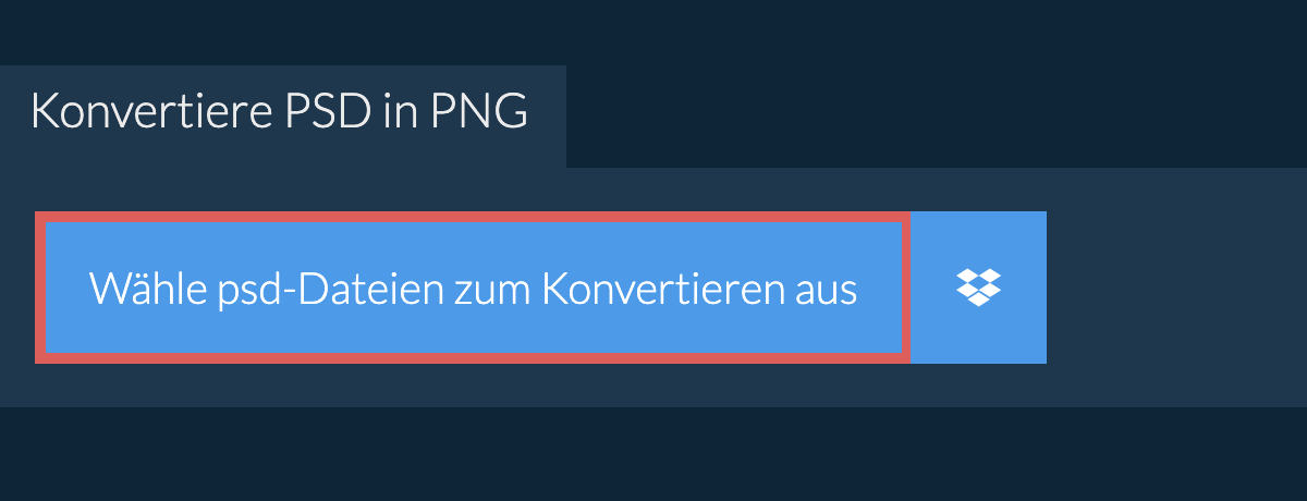 Konvertiere psd in png